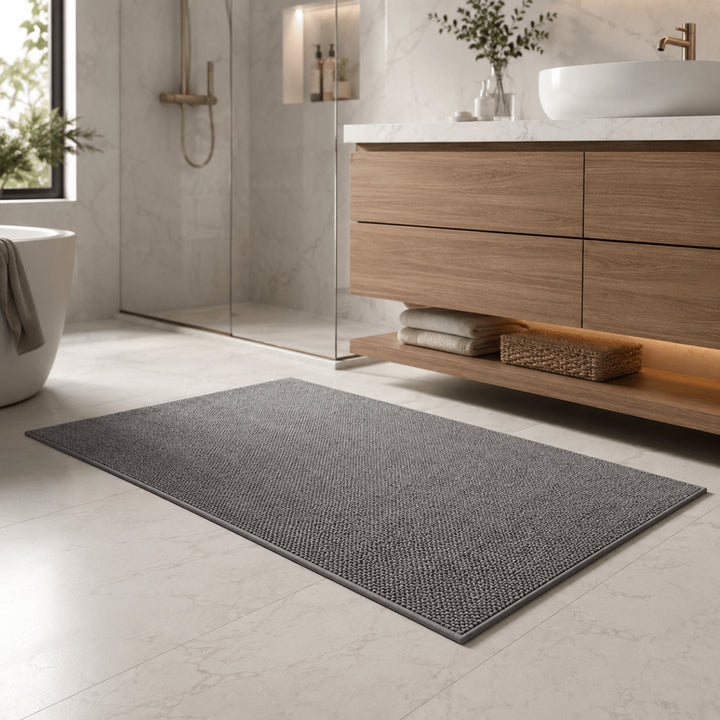 Woven Texture Absorbent Door Mat With Non-Slip Backing Quick Drying And Machine Washable - Image 3